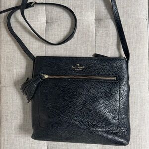 Kate Spade Black Pebbled Leather Crossbody Bag